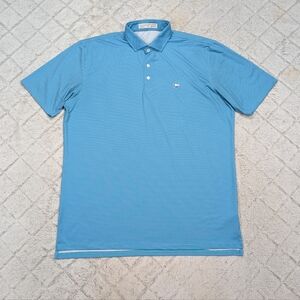Holderness & Bourne Shirt Mens XL Blue The Byrd Polo Seahorse Sankaty Golf